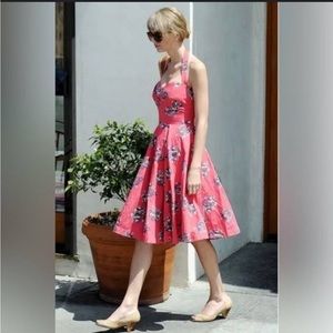Anthropologie Girls From Savoy Akebono Halter Dress Size 0 Pink Floral